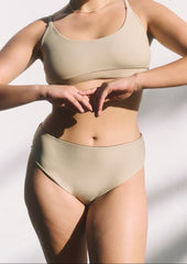 Ease top - perfect beige & coffee brown