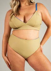 High bottom - desert khaki & blue