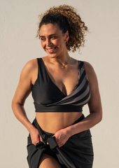 Balance top v2 - bold stripes & black