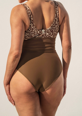 Extra high bottom - floral & coffee