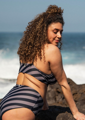 Flow top - bold stripes & black