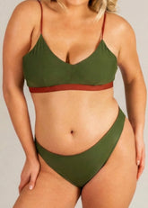 Love top - deep red & forest