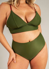 Flow top - deep red & forest