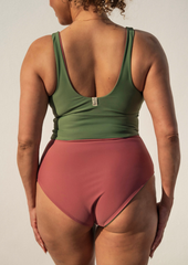 Extra long top - blush & sage