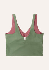 Extra long top - blush & sage