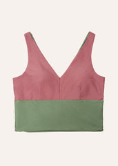 Extra long top - blush & sage