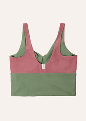 Extra long top - blush & sage