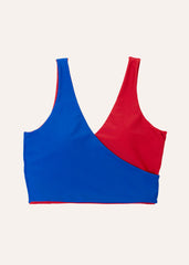 Balance top - royal blue & ruby red