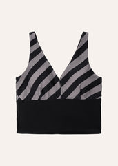 Extra long top - bold stripes & black