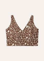 Balance top v2 - floral & coffee