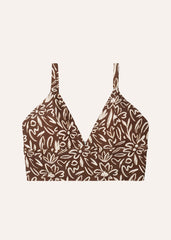 Flow top - floral & coffee