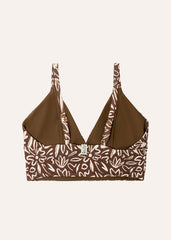 Flow top - floral & coffee