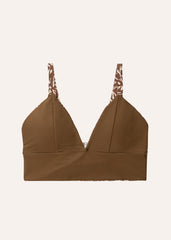 Flow top - floral & coffee