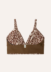 Flow top - floral & coffee