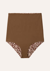 Extra high bottom more coverage - floral & coffee