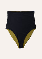 Extra high bottom - deep black & olive green