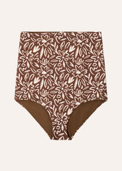 Extra high bottom more coverage - floral & coffee