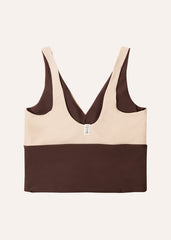 Extra long top - perfect beige & brown