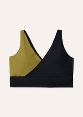 Balance top v2 - deep black & olive green