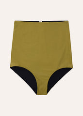 Extra high bottom more coverage - deep black & olive green