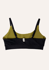 Ease top - deep black & olive green