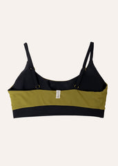 Ease top - deep black & olive green