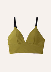 Flow top - deep black & olive green