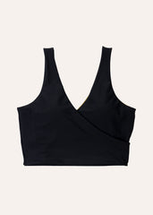 Balance top - deep black & olive green