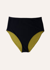 High bottom - deep black & olive green