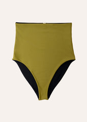 Extra high bottom - deep black & olive green