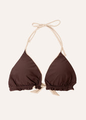 Joy top - perfect beige & coffee brown