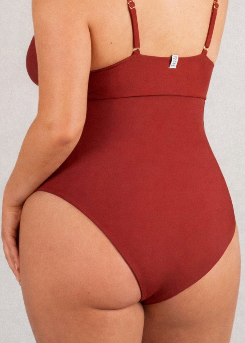 Extra high bottom - deep red & forest