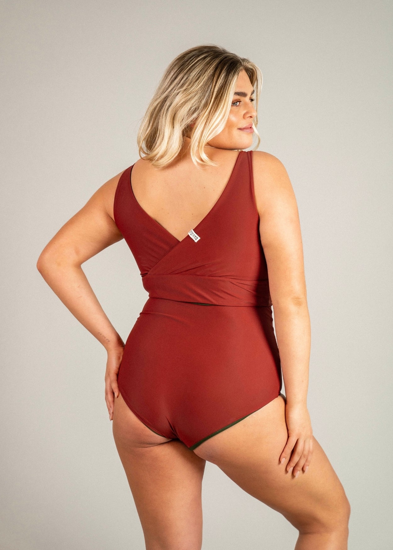 Extra high bottom more coverage - deep red & forest