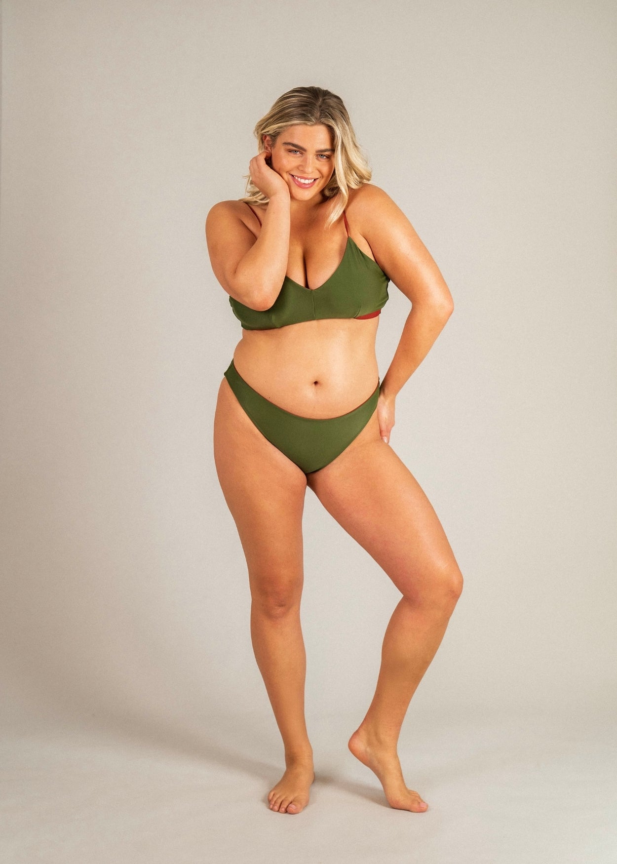 Classic bottom - deep red &amp; forest