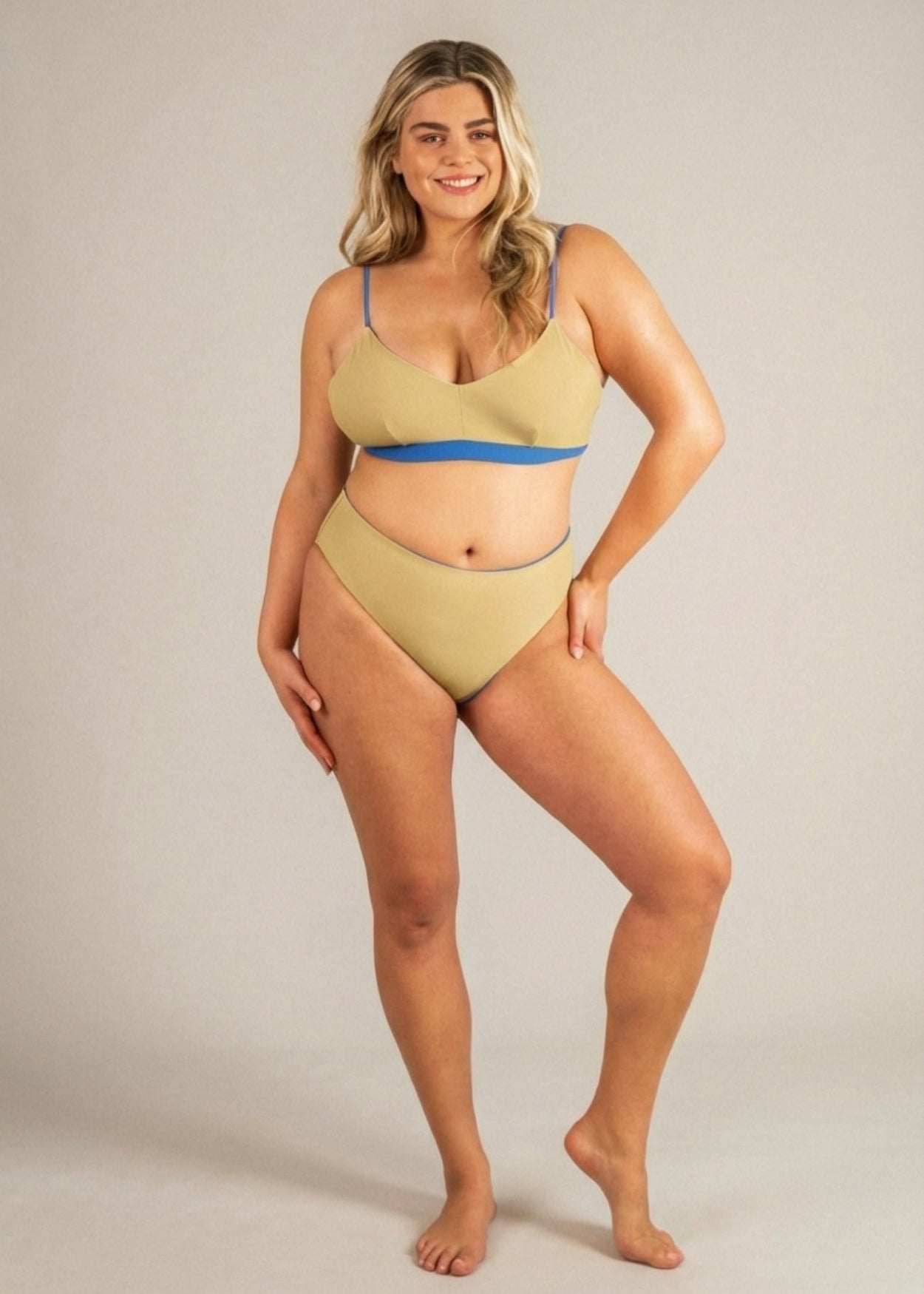 Love top - desert khaki &amp; blue