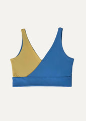 Balance top - desert kaki & blue