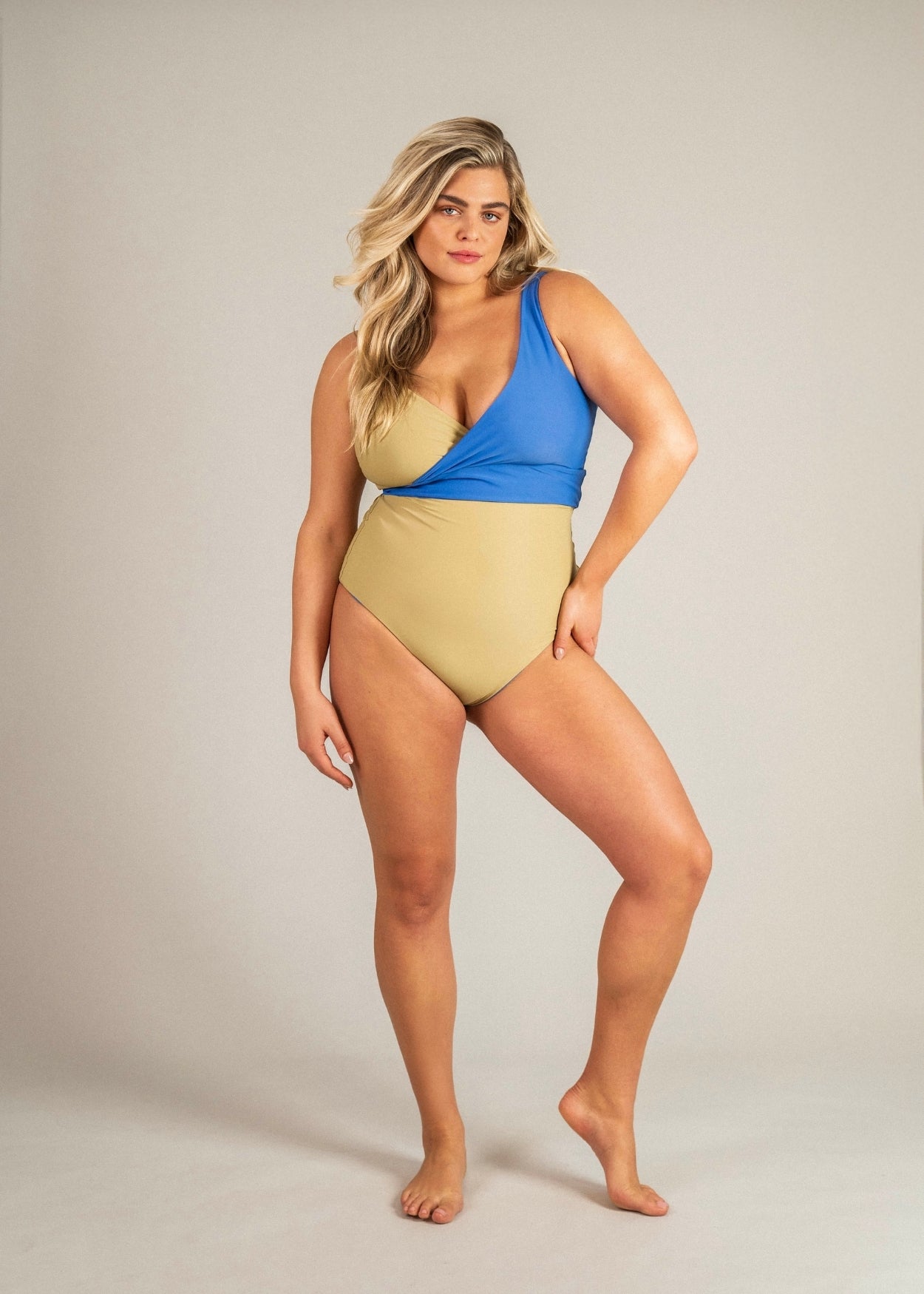 Extra high bottom - desert khaki &amp; blue