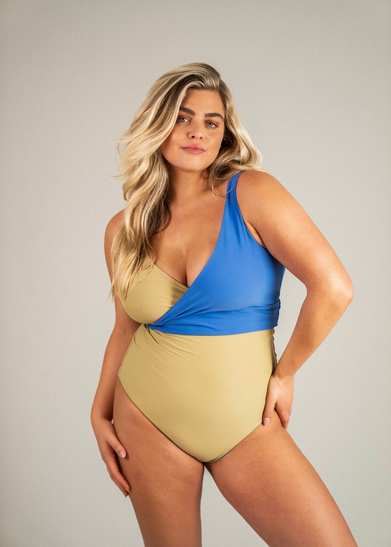 Extra high bottom - desert khaki &amp; blue