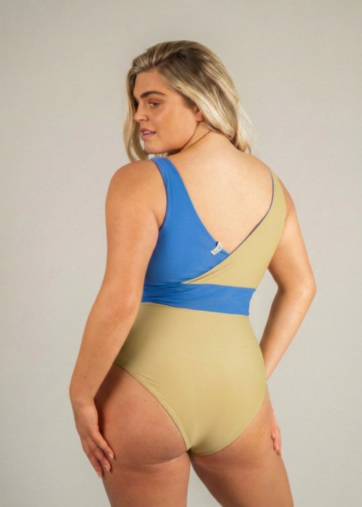 Extra high bottom - desert khaki &amp; blue