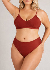 Love top - deep red & forest