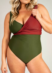 Balance top - deep red & forest