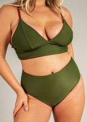 Flow top - deep red & forest