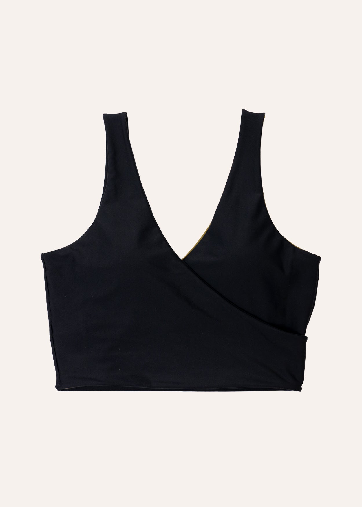 Balance top - deep black & olive green